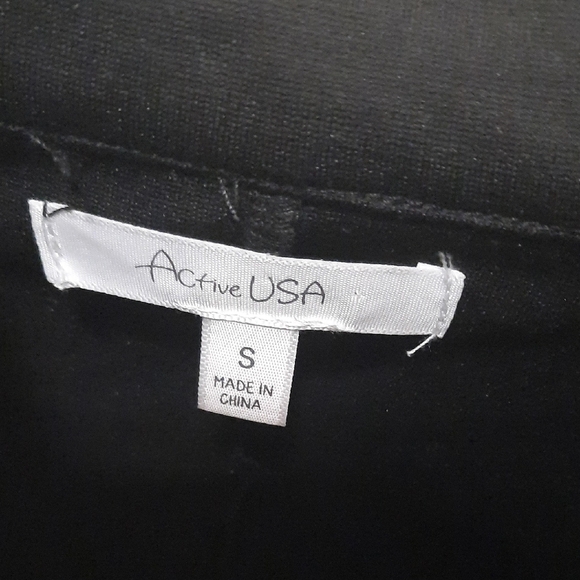 Active USA Black Dress with Lace-Up and Zip Front - Picture 2 of 7